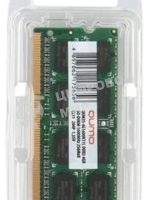 Оперативная память Qumo, DDR3, 8GB (1x8GB), 1600MHz, CL11, SO-DIMM