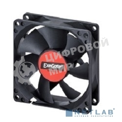 Вентилятор для корпуса ExeGate EX08025BAT черный, 80 мм, 2600 об/мин, 32 дБ