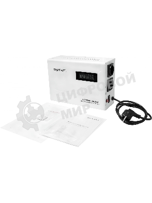 Настенный стабилизатор напряжения SMARTWATT AVR SLIM 1500RW (100W - 260W, 1500VA, 1.5 кВт, 50 Гц, розеток - 2, LED-диспл