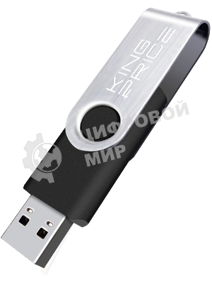 Флешка USB KingPrice KPFD2 (KPFD2A032ABK), 32Gb, USB 2.0, R/W 20/10, черный/сере