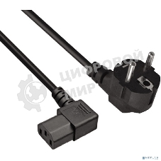 Кабель питания ExeGate OfficePC PC-1,8 450W (Евровилка Schuko ->C13 угловой, черный, 1.8м)