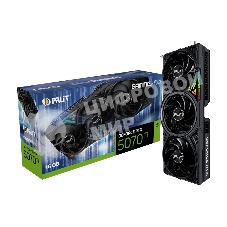 Видеокарта Palit NVIDIA GeForce RTX 5070 Ti GamingPro 16Gb PCI-E 256bit GDDR7 2295/30000 HDMIx1 DPx3 HDCP Ret