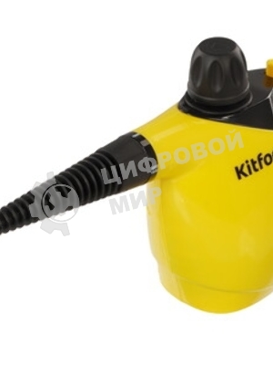 Пароочиститель ручной Kitfort КТ-9140-1 1050Вт черный/желтый