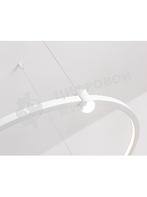 Подвесной светодиодный светильник Ambrella light FL5521/2+6 WH белый 45W 3000K/4200K/6400K D600/400*1300 (без ПДУ)