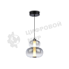 Подвесной светодиодный светильник Ambrella light LH11052 BK/SM черный/дымчатый 12W 3000K D230*265