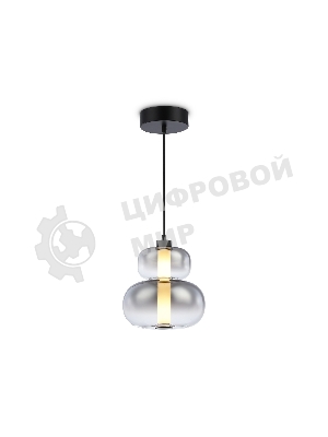 Подвесной светодиодный светильник Ambrella light LH11052 BK/SM черный/дымчатый 12W 3000K D230*265