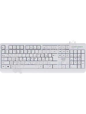 Клавиатура Acer OKW400 проводная, USB Type-A, белый