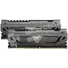 Оперативная память Patriot Viper Steel, DDR4, 8GB (2x4GB), 3200MHz, CL16, DIMM, с радиатором, черный