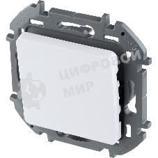 Переключатель 1-клавишный 10AX 250 В белый