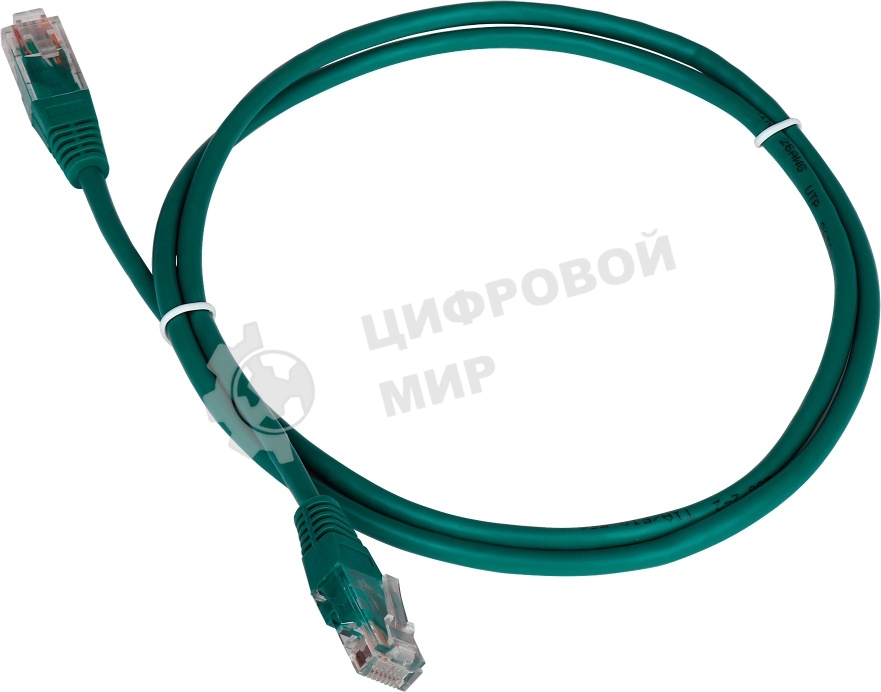 Патч-корд LANMASTER UTP TWT-45-45-5.0-GN вилка RJ-45-вилка RJ-45 cat.5е 5м зеленый ПВХ (уп.:1шт)