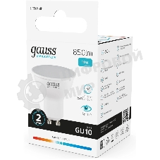 Лампа светодиодная Gauss Elementary 13621 11Вт цок.:GU10 софит 180B св.свеч.бел.нейт. MR16 (упак.:10шт)