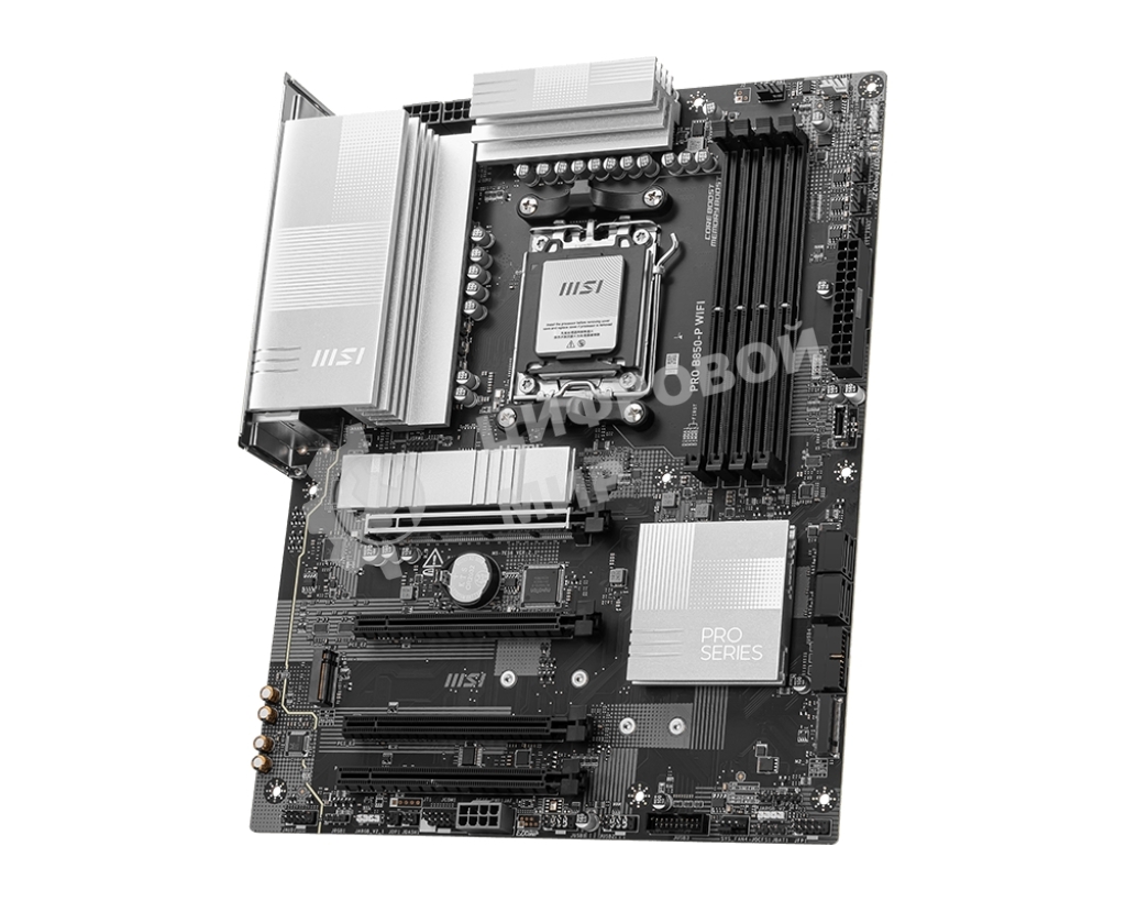 Материнская плата MSI PRO B850-P WIFI, AM5, AMD B850, 4xDDR5, 4xSATA, 3xM.2, 1xPCIe 5.0 x16, 1xPCIe 4.0 x4, 2xPCIe 3.0 x1, 1xHDMI, 1x5Gb LAN, Wi-Fi 7, 4xUSB 2.0, 1xUSB 3.2 Gen 1, 1xUSB 3.2 Gen 2, 2xUSB-C 3.2 Gen 2, 2x3.5 мм, 7.1, ATX