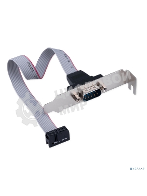 Планка на заднюю панель низкопрофильная Cablexpert CCDB9RECEPTACLE-LP, 1 порт COM/RS-232/DB9-M