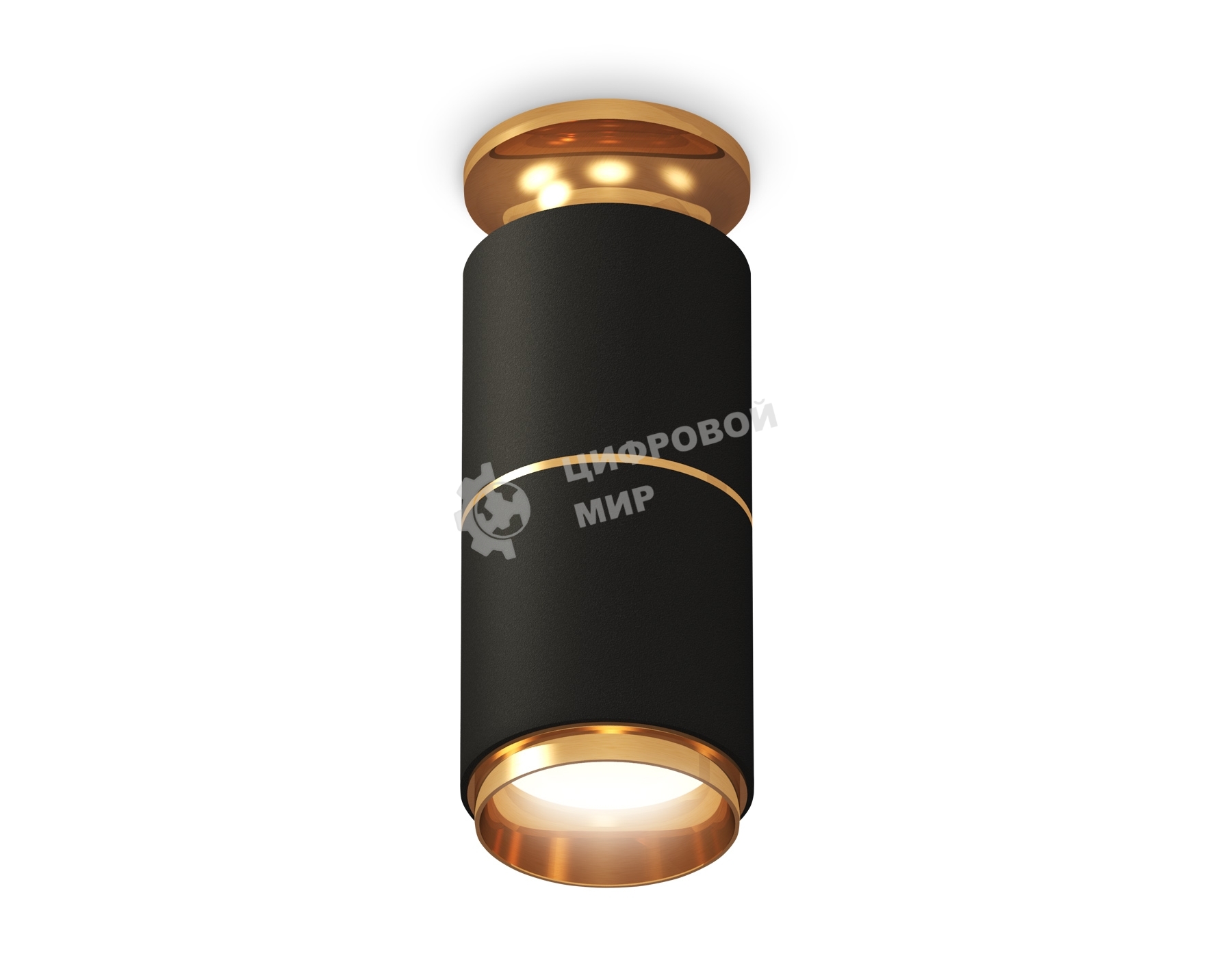 Светильник Ambrella Light XS6302240 SBK/PYG черный песок/золото желтое полированное MR16 GU5.3 (N6905, C6302, A2062, N6124)
