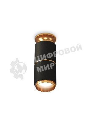 Светильник Ambrella Light XS6302240 SBK/PYG черный песок/золото желтое полированное MR16 GU5.3 (N6905, C6302, A2062, N6124)