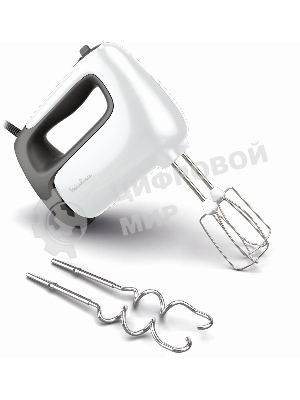 Миксер Moulinex HM460110 белый/черный, ручной, 500 Вт, 5 скоростей