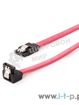 Кабель интерфейсный SATA Cablexpert CC-SATAM-DATA90, 50 см, угловой разъем, 7pin/7pin, защелка, пакет