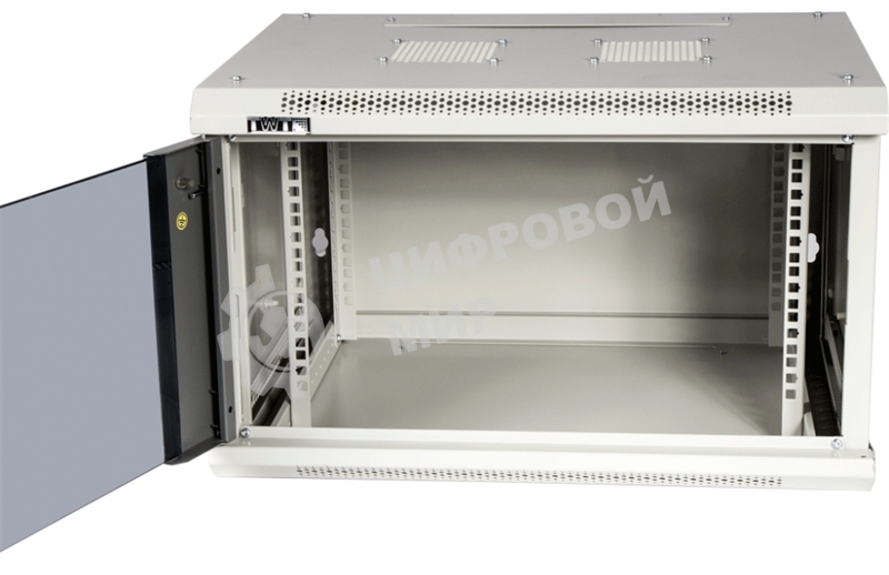 Шкаф настенный серии Pro, 12U 600x450, стеклянная дверь