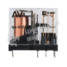Реле промежуточное РП slim 22/2 5А 230В AC AVERES EKF rps-22-2-230