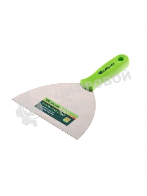 Шпательная лопатка из нержавеющей стали Сибртех, 150 мм, пластмассовая рукоятка