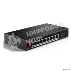 Коммутатор неуправляемый 8-портовый с РоЕ Dahua DH-SF1008LP, 4xRJ45 100Mb PoE, 4xRJ45 100Mb, суммарно 60Вт, коммутация 1.8 Гбит/с, MAC-таблица 2K, металл