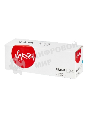 Картридж лазерный Sakura 055C (3015C002) для Canon LBP664Cx/LBP663Cdw/MF746Cx/MF744Cdw/MF742Cdw, голубой, 2100 к. (чип без счетчика копий)