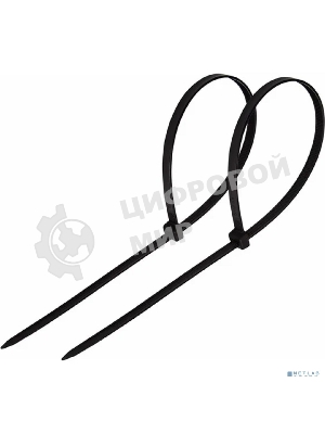 Хомут-стяжка кабельная нейлоновая Rexant 500 x 4,8 мм, черная, упаковка 100 шт.