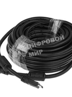 Кабель Cablexpert HDMI CC-HDMI4-15M, 19M/19M, v2.0, медь, позол.разъемы, экран, 15м, черный, пакет