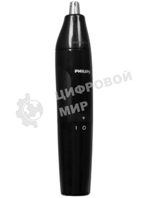 Триммер для носа Philips NT1620/15 роторный режущий элемент, водонепроницаемый корпус - пластик, цвет - черный, в комплекте батарейка АА