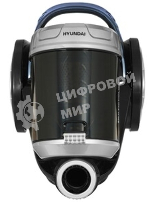 Пылесос Hyundai HYV-C2575 серебристый/темно-синий, 380/2000 Вт, уборка сухая, пылесборник контейнер 3.5 л