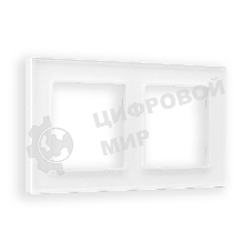 Рамка ALFA Platos (Белый Стекло органическое) 2-ая AF330102