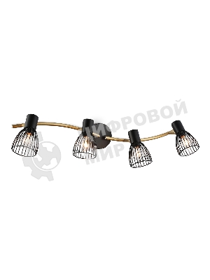 Светильник Ambrella light TR8662/4 BK/GD черный/золото E14/4 max 60W 760*100*170
