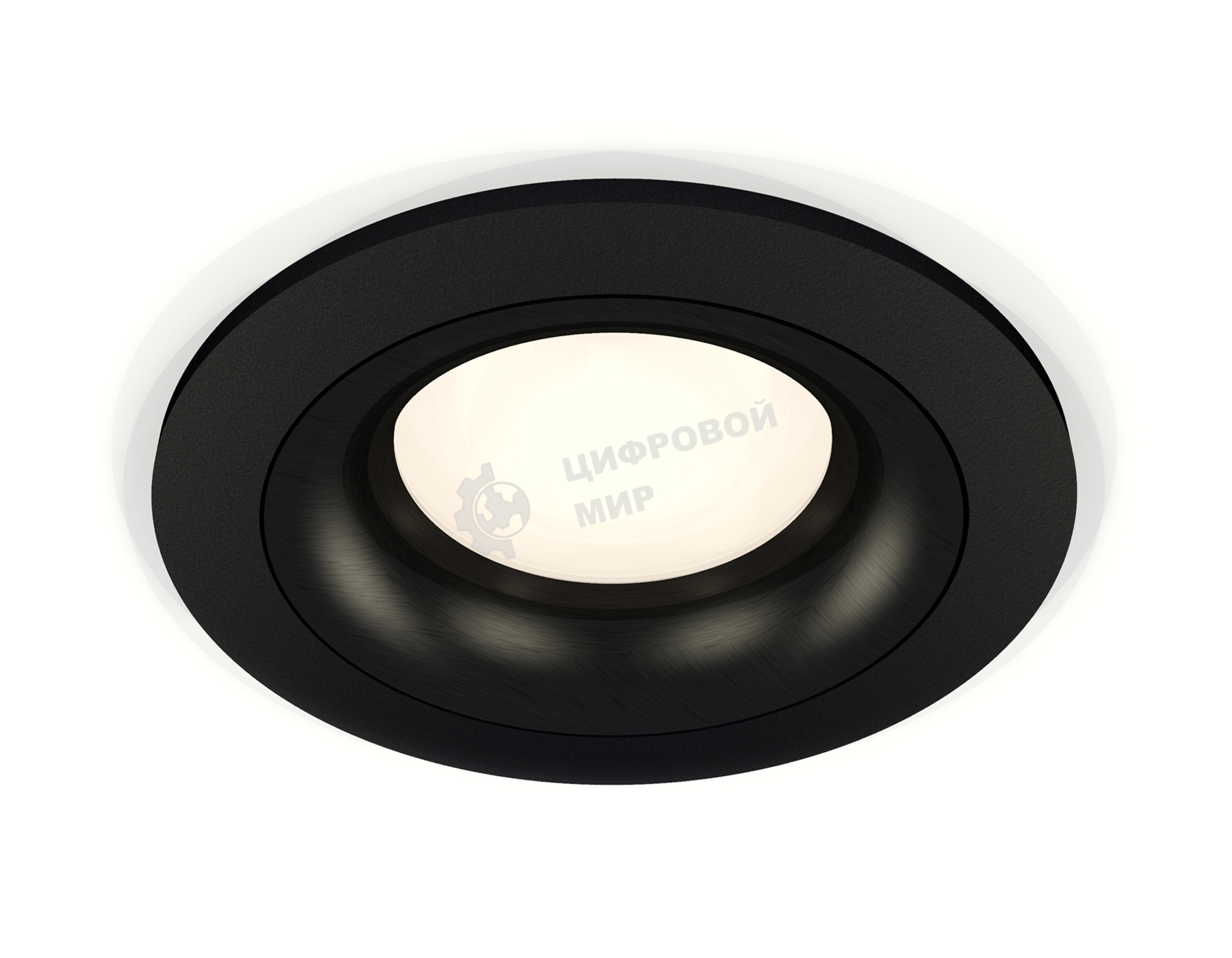 Комплект встраиваемого светильника Ambrella light XC7622002 SBK/PBK черный песок/черный полированный MR16 GU5.3 (C7622, N7011)