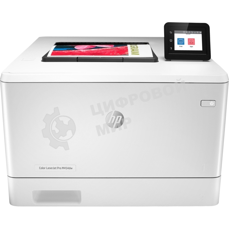Принтер лазерный HP Color LaserJet Pro M454dw (W1Y45A#B19), А4, цветной, печ. до 27 стр/мин., 600 x 600 dpi, USB, RJ-45, Wi-Fi, BlueTooth, Air Print, Mopria