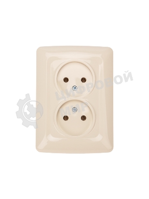 Розетка Kranz 2-ая DEA б/з с/у 10А бежевый (1/10/120)