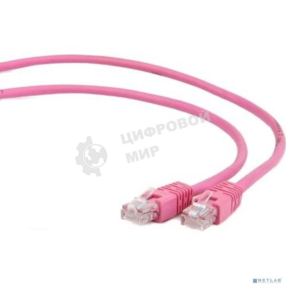 Патч-корд UTP Cablexpert cat.5e, 2м, литой, многожильный розовый