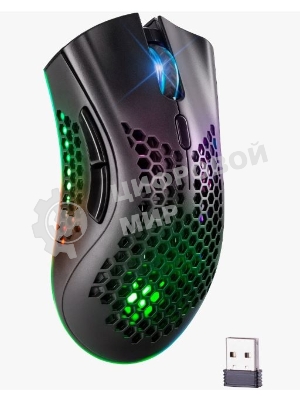 Мышь беспроводная Defender Warlock GM-709L черный, 2400 dpi, радиоканал, USB, кнопки - 8