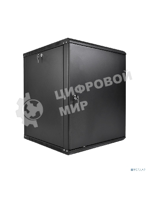 Шкаф телекоммуникационный настенный разборный ЦМО ЭКОНОМ 15U (600 350) дверь металл, черный