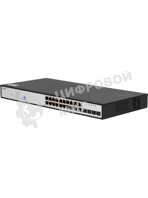 Коммутатор SNR SNR-S2300G-16TC-POE, 16×1 Гбит/с PoE + 4×1 Гбит/с Combo, управляемый