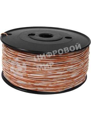 Кабель 1-парный кроссировочный, 24 AWG, бухта 500 метров, бело-оранжевый