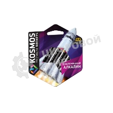 Элемент питания Космос алкалиновый AA/LR6 Kosmos premium ROCKETS (блист.4шт)