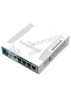 Сетевое оборудование MikroTik RB962UiGS-5HacT2HnT Роутер 2.4+5ГГц, 802.11a/b/g/n/ac, 5x Ethernet 1G, 1x SFP