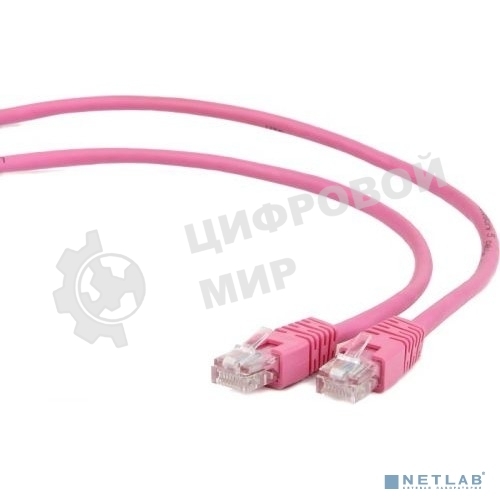 Патч-корд UTP Cablexpert cat.5e, 0.5м, литой, многожильный, розовый