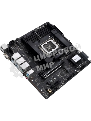 Материнская плата Asus PRO WS W680M-ACE SE, LGA1700, Intel W680, 4xDDR5, 8xSATA, 2xM.2, 1xPCIe 5.0 x16, 1xPCIe 3.0 x4, 1xPCIe 3.0 x1, 1xDP, 1xHDMI, 1xVGA, 3x2.5Gb LAN, 1xUSB-C 10Gbps, 1xUSB-A 10Gbps, 4xUSB-A 5Gbps, 3x3.5 мм, 7.1, mATX