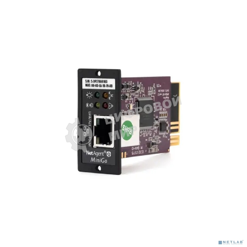 SNMP-модуль БАСТИОН DS 801 для SKAT UPS-RACK от 1000ВА до 3000ВА Мониторинг и упр-е по Ethernet (2174)