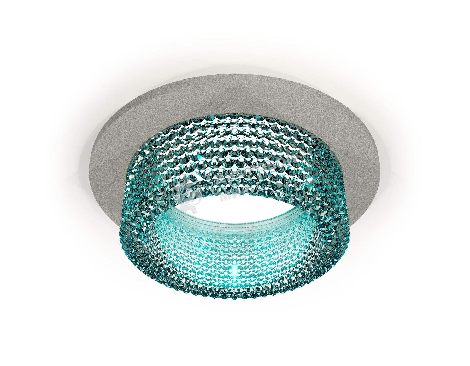 Комплект встраиваемого светильника Ambrella light XC6514043 SGR/BL серый песок/голубой MR16 GU5.3 (C6514, N6153)