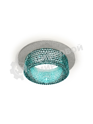 Комплект встраиваемого светильника Ambrella light XC6514043 SGR/BL серый песок/голубой MR16 GU5.3 (C6514, N6153)