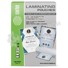 Пленка для ламинирования Cactus 100мкм A4 (100 шт) глянцевая 216x303 мм CS-LPGA4100100