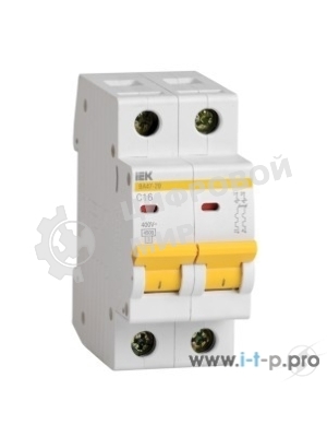 Выключатель автоматический модульный 2п C 6А 4.5кА ВА47-29 IEK MVA20-2-006-C