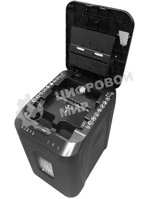 Шредер ГЕЛЕОС АП40-4, DIN P-4 (4 ур-нь секр.), фрагмент 3,9х12мм, АВТОПОДАЧА 170 лист (70г/м2), пл.карты/скрепки/скобы, 37 литров